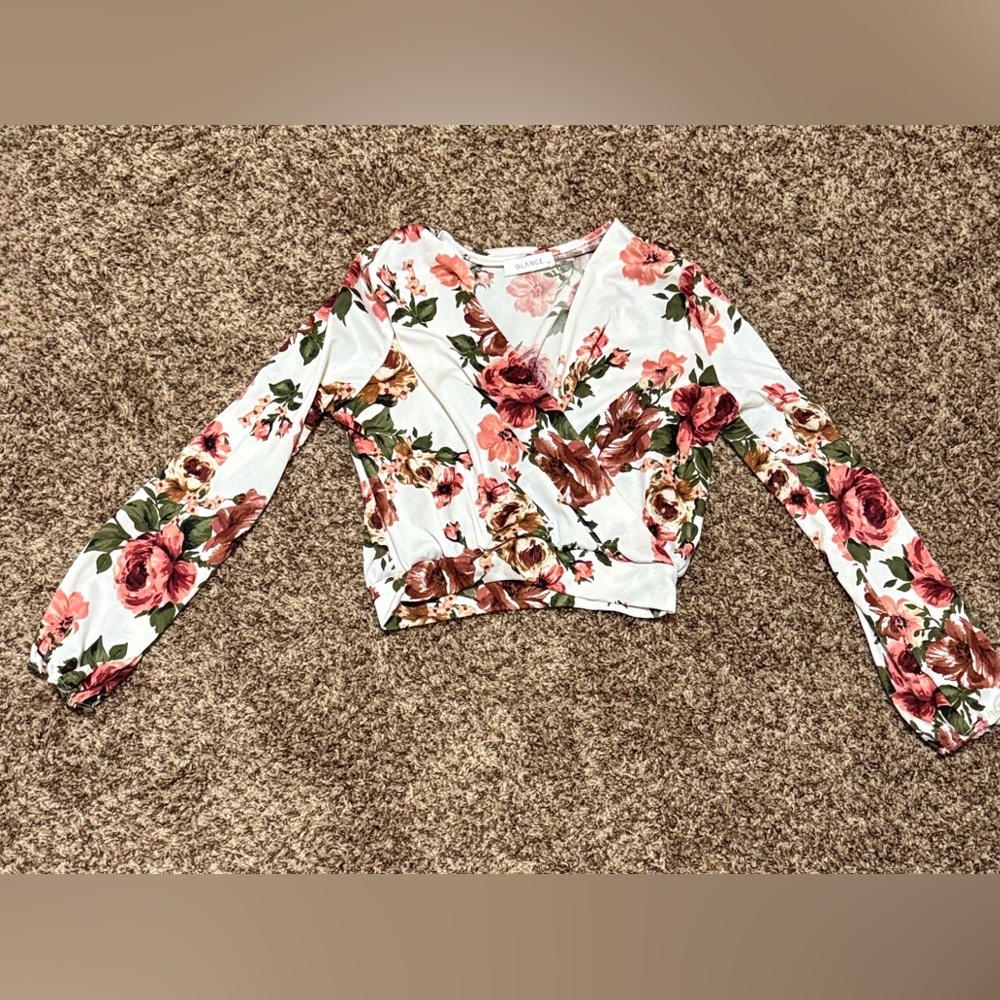 Floral Wrap Blouse